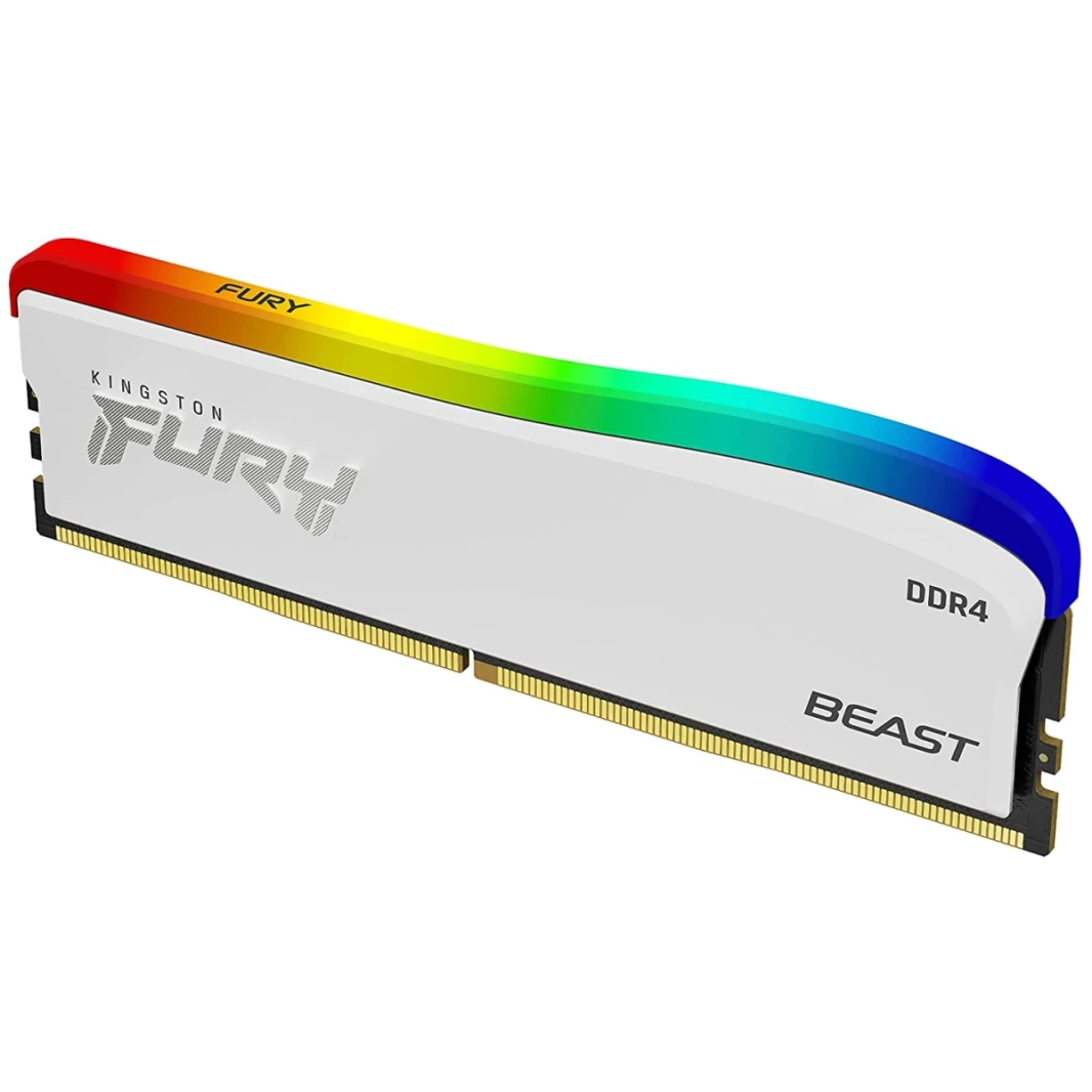 Kingston Fury Beast RGB 16GB (1 × 16 جيجا بايت) 3600MHz DDR4 RAM EDITION - WHITE