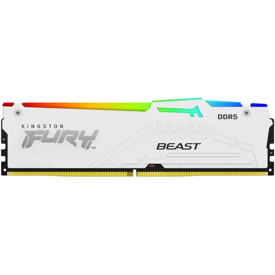 Kingston Fury Beast RGB 16GB (1 × 16GB) 5600MHz DDR5 Memory Memory Edition - White