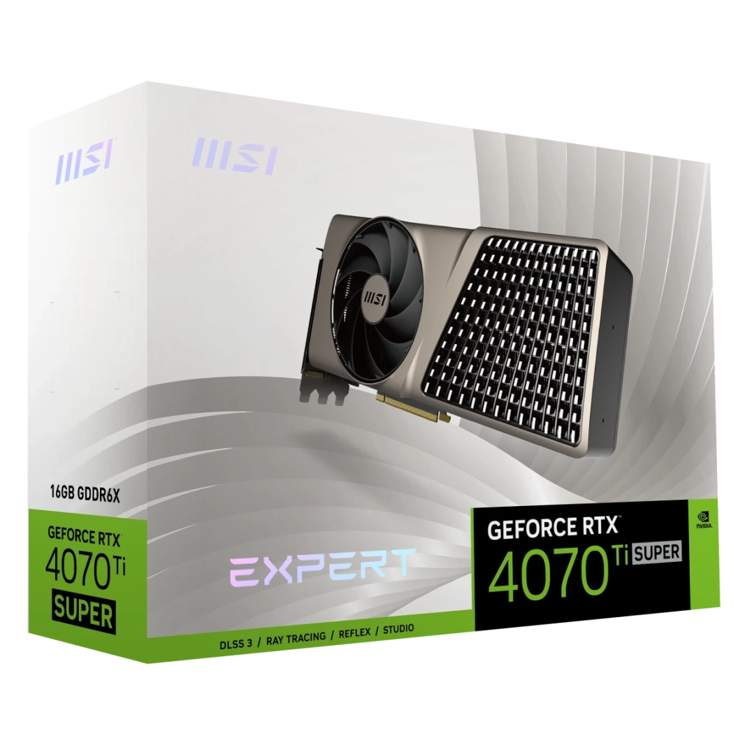 MSI Expert Geforce RTX 4070 TI Super 16GB GDDR6X PCI Express 4.0 ATX بطاقة فيديو