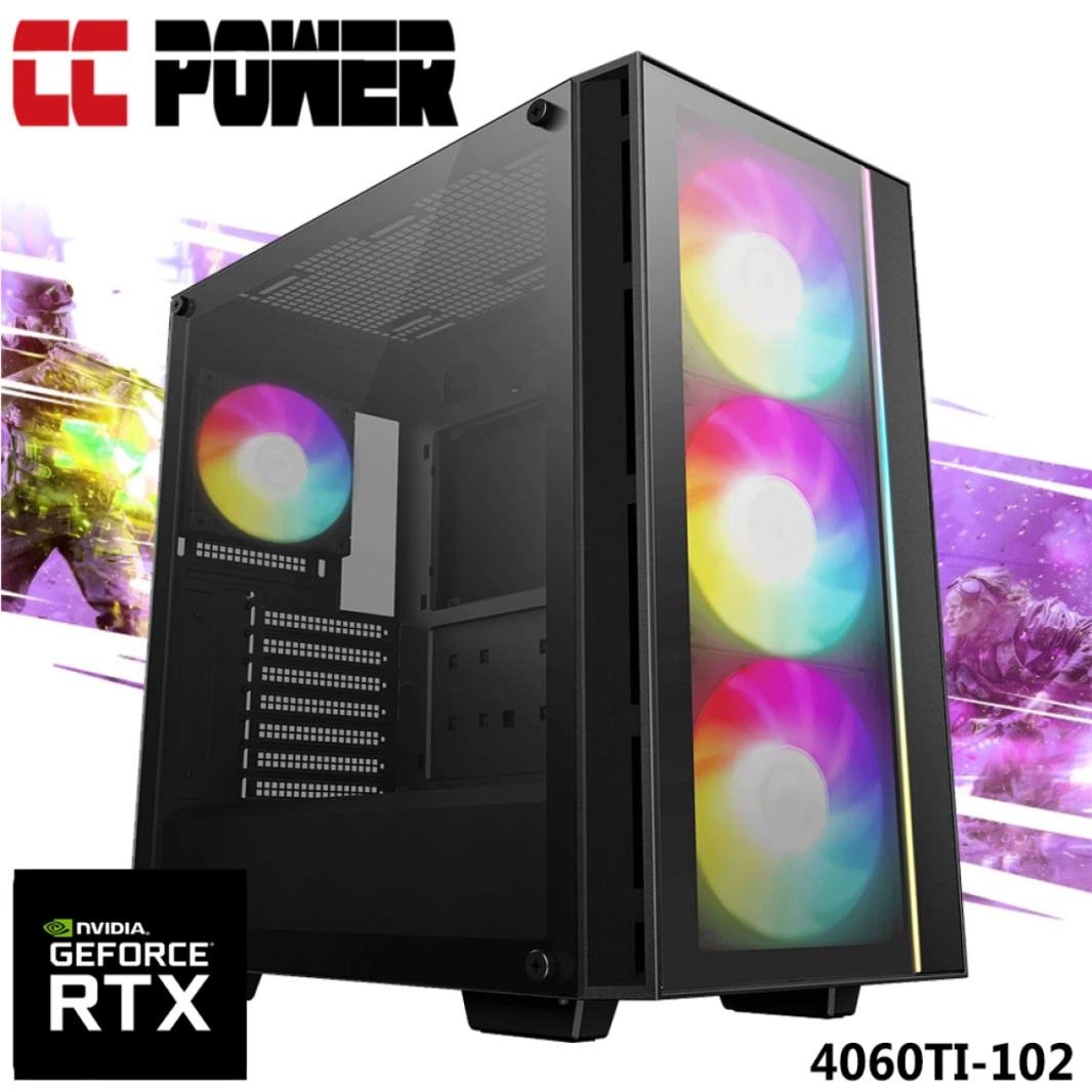 CC Power 4060TI-102 Gaming PC 12GEN Intel Core I9 16-CORES W/ NVIDIA RTX 4060TI 8GB & ADVANCE