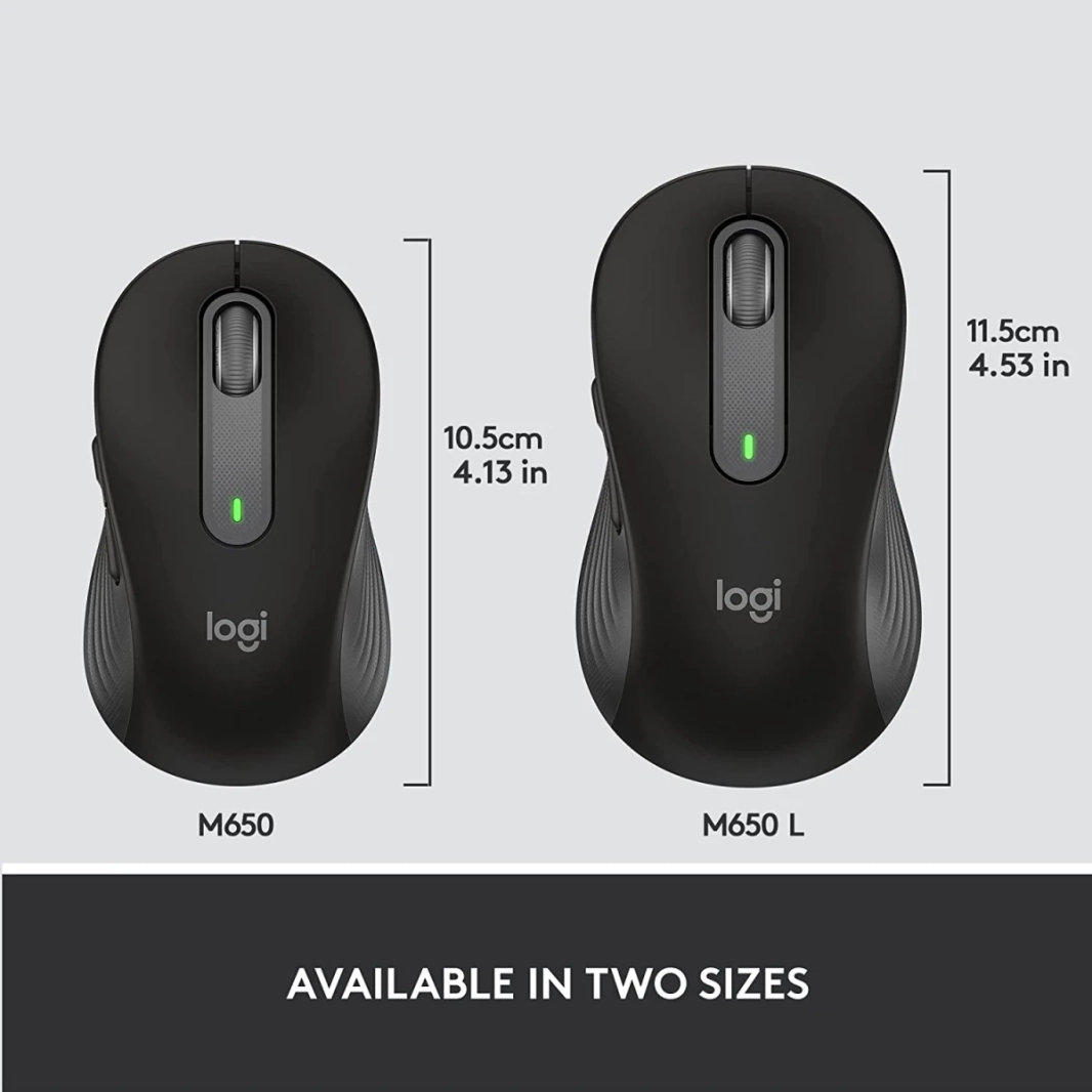 توقيع Logitech M650 صامت 2 سنة بطارية لاسلكية وبلوتوث التوافق متعدد الجهاز