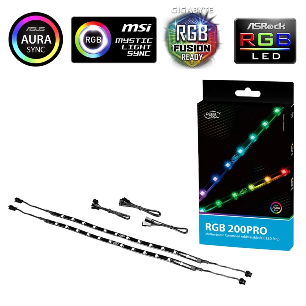 DeepCool RGB 200 Pro Color Adqualpable LED Strip Strip Magnetic Kit