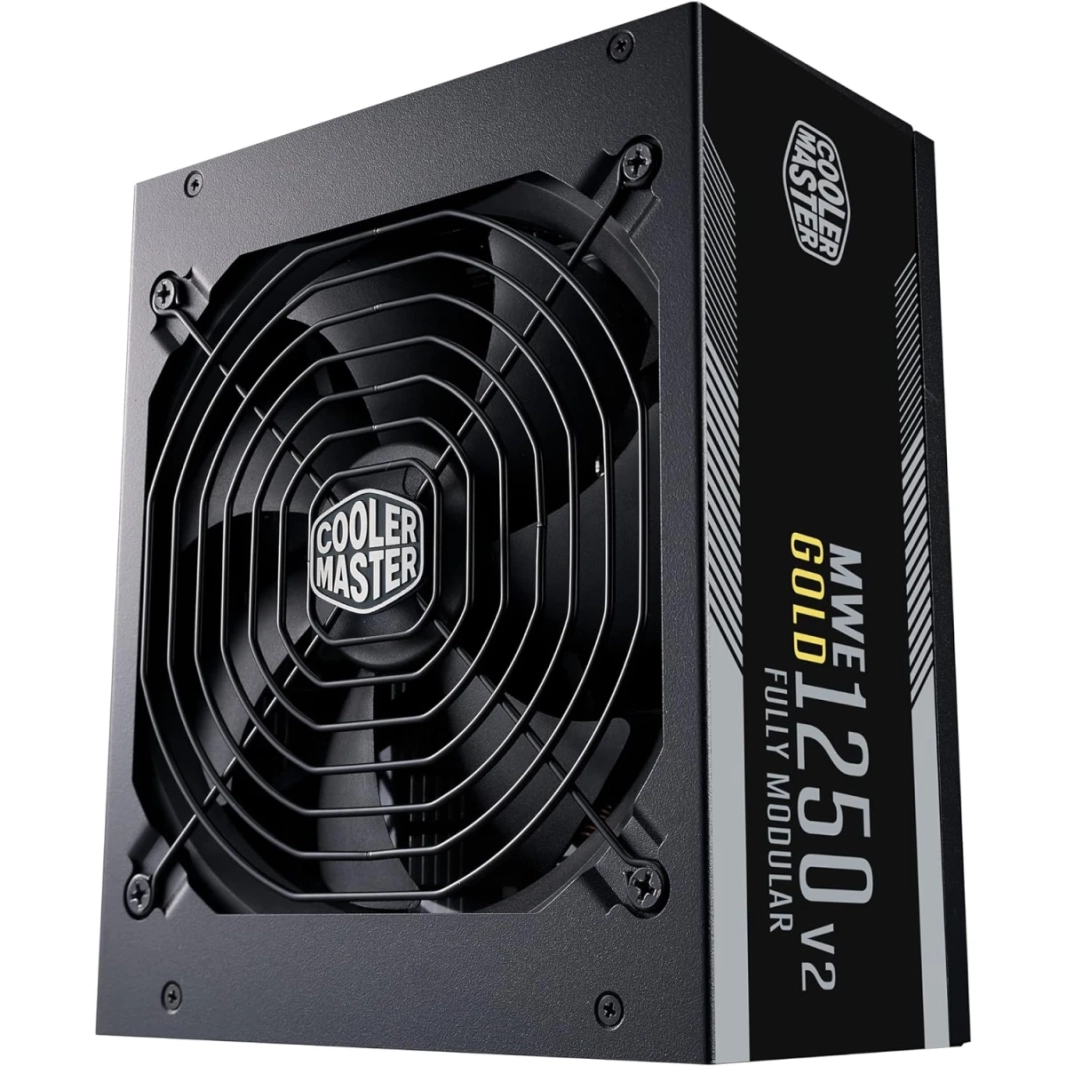 Cooler Master MWE Gold 1250 V2 ATX3.0 تمامًا 1250W 80+ Gold Quiet 140mm FDB Fan 2 EPS موصلات درجة حرارة عالية