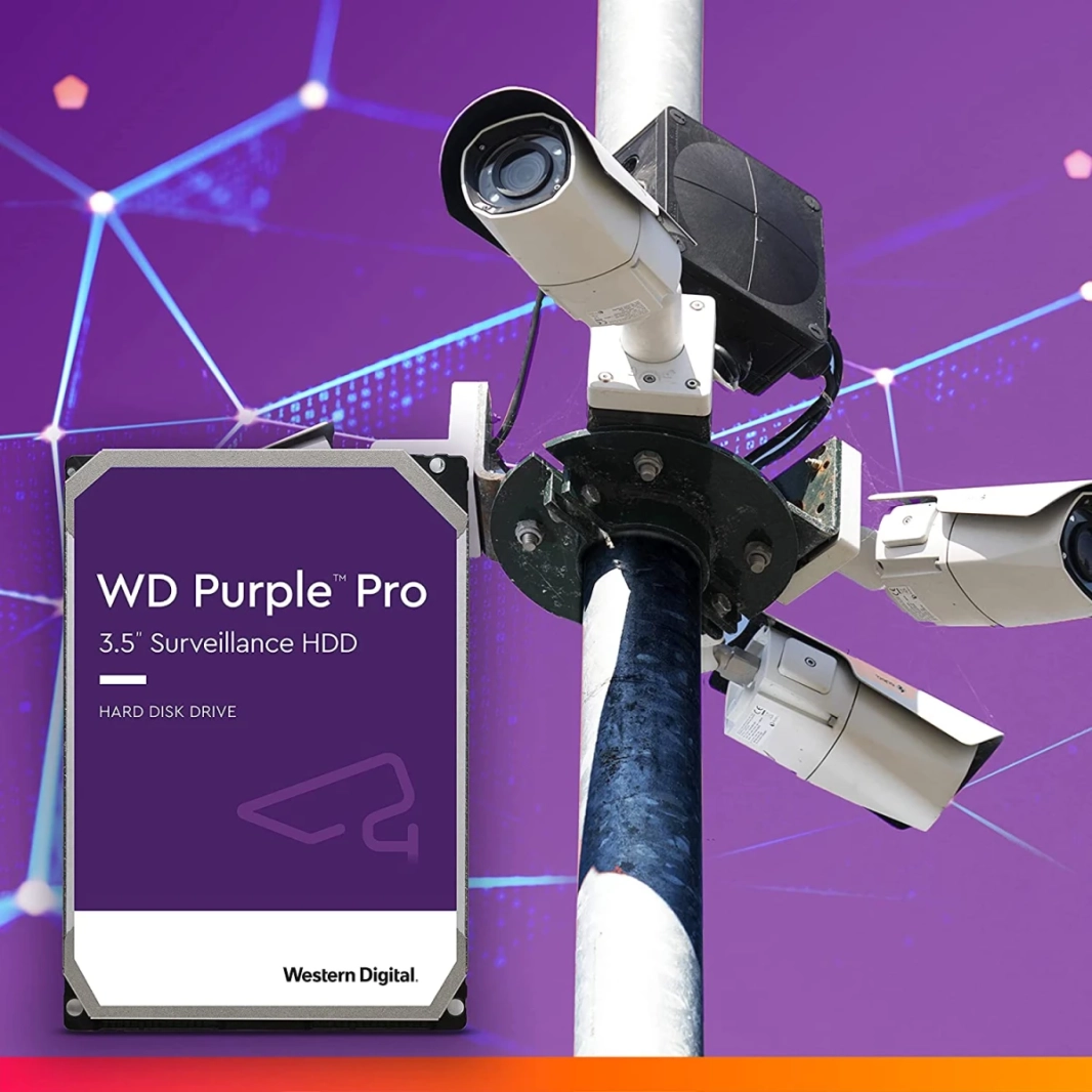 WD 10TB WD Purple Pro Surveillance Drive 3.5 "SATA 7200 دورة في الدقيقة 256 ميغابايت ذاكرة التخزين المؤقت