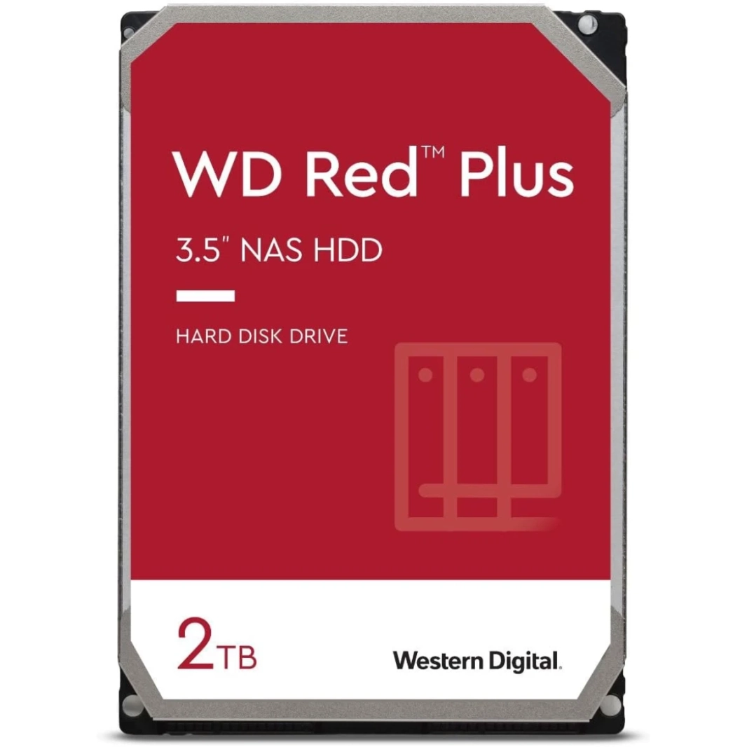 Western Digital 2TB WD Red Plus NAS INTERNAL HARD DRIVE HDD 5400 RPM 64MB ذاكرة التخزين المؤقت