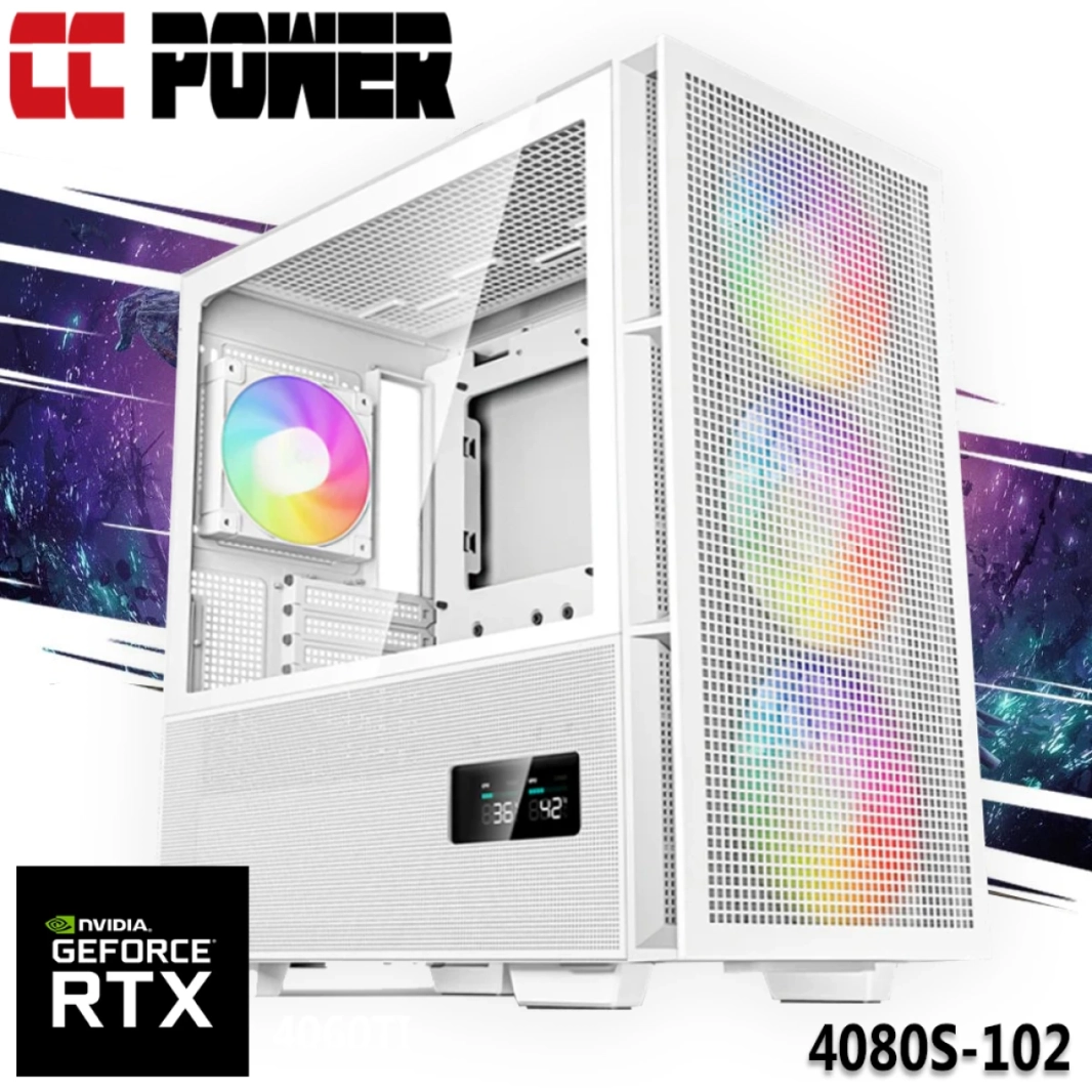 CC Power 4080S-102 Gaming PC 14GEN Intel Core I7 K-Series 20-CORES W/ NVIDIA RTX 4080 Super 16GB & Liquid Cooler