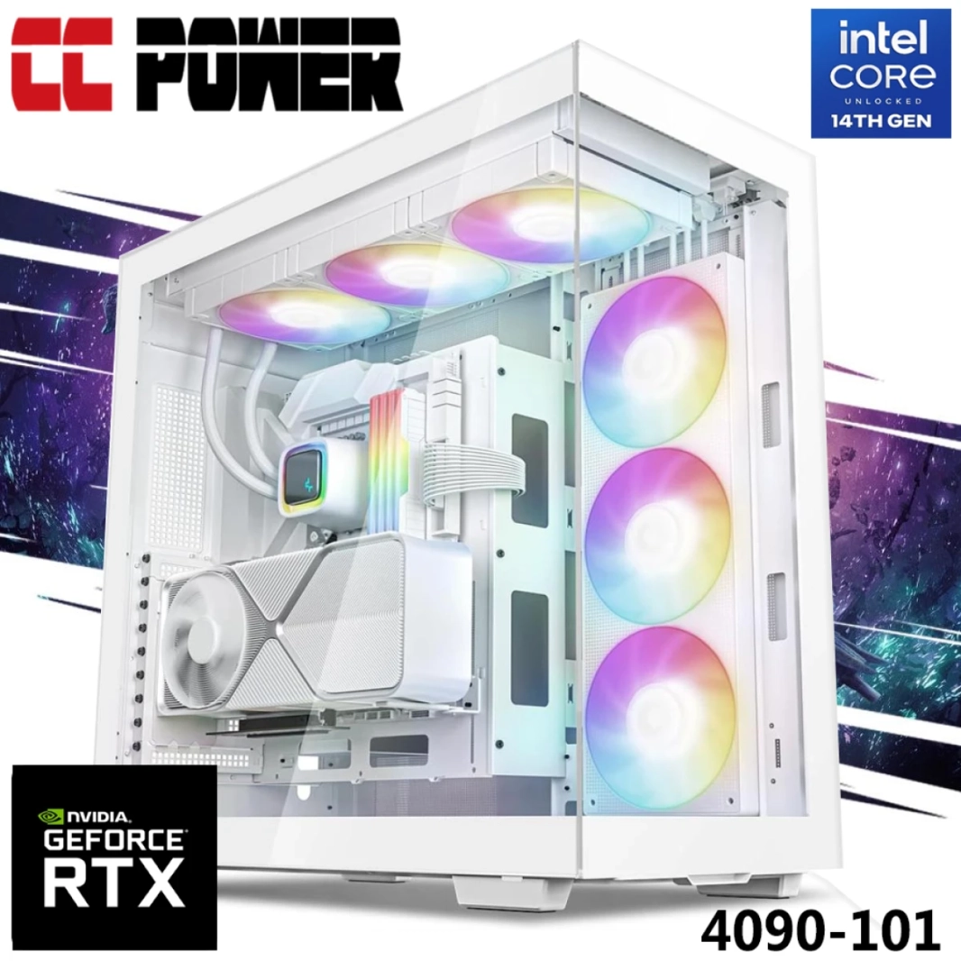 CC Power 4090-101 Gaming PC 14GEN Intel Core I9 K-Series 24-CORES W/ NVIDIA RTX 4090 24GB & LIPER