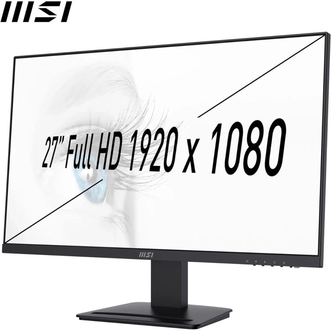 MSI Pro MP273A 27 "IPS Full HD 100Hz Less Blue Light Pro Vesa Mountable مكبرات صوت مضمنة قابلة للإمالة HDMI & DP-أسود