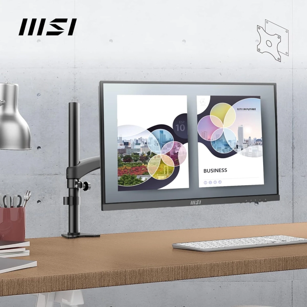 MSI Pro MP273A 27 "IPS Full HD 100Hz Less Blue Light Pro Vesa Mountable مكبرات صوت مضمنة قابلة للإمالة HDMI & DP-أسود