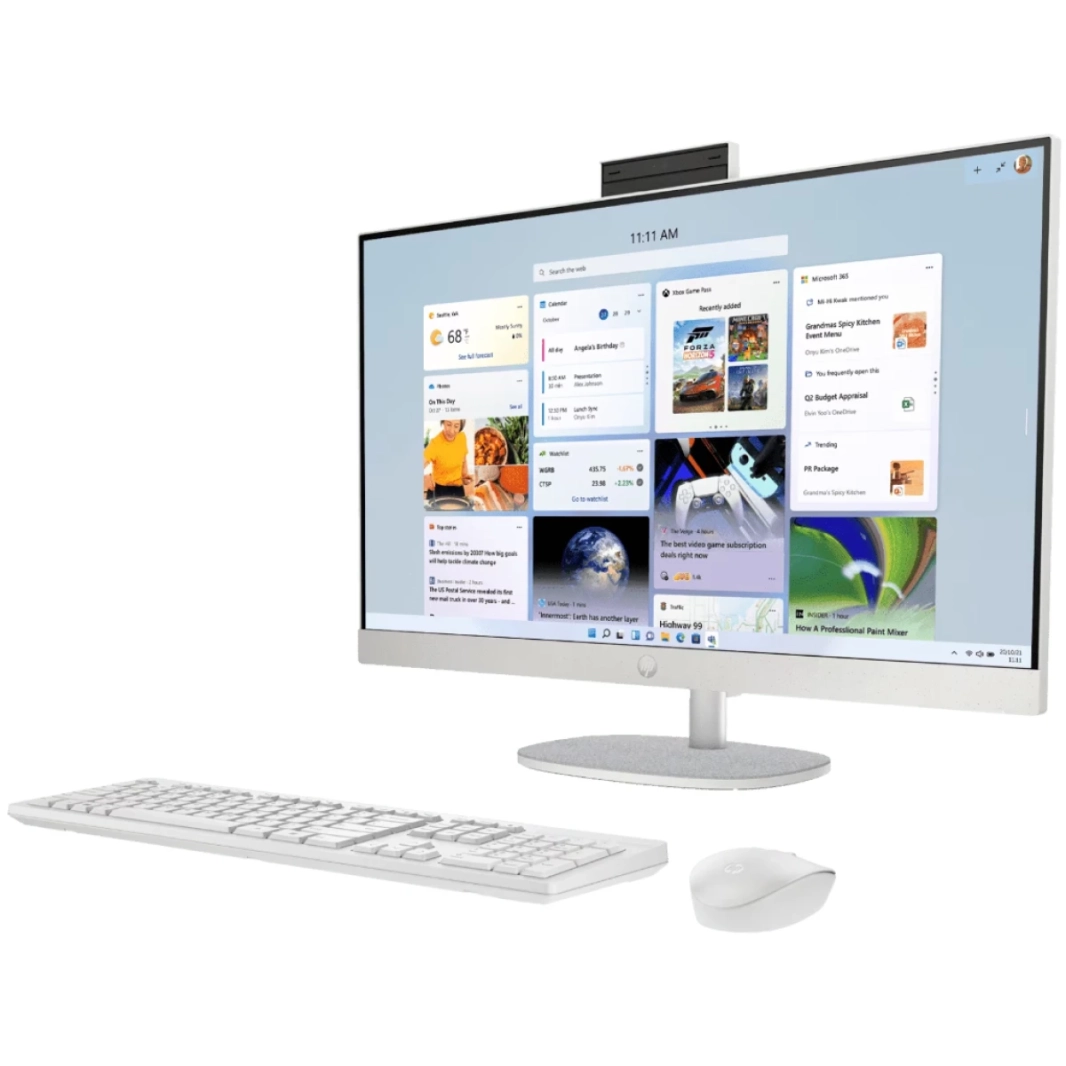 HP 24-CR0020NE (2023) All-in-One 13Gen Intel Core i7 10 cores w/ 24 "شاشة تعمل باللمس ونظام التشغيل Windows 11-شل أبيض