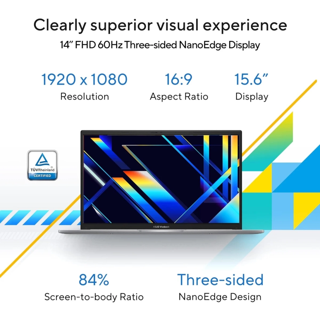 ASUS New Vivobook 15 (2022) X1504ZA NEW 12th Gen Intel Core I5 ​​10-Cores Thin & Light Grade-Silver