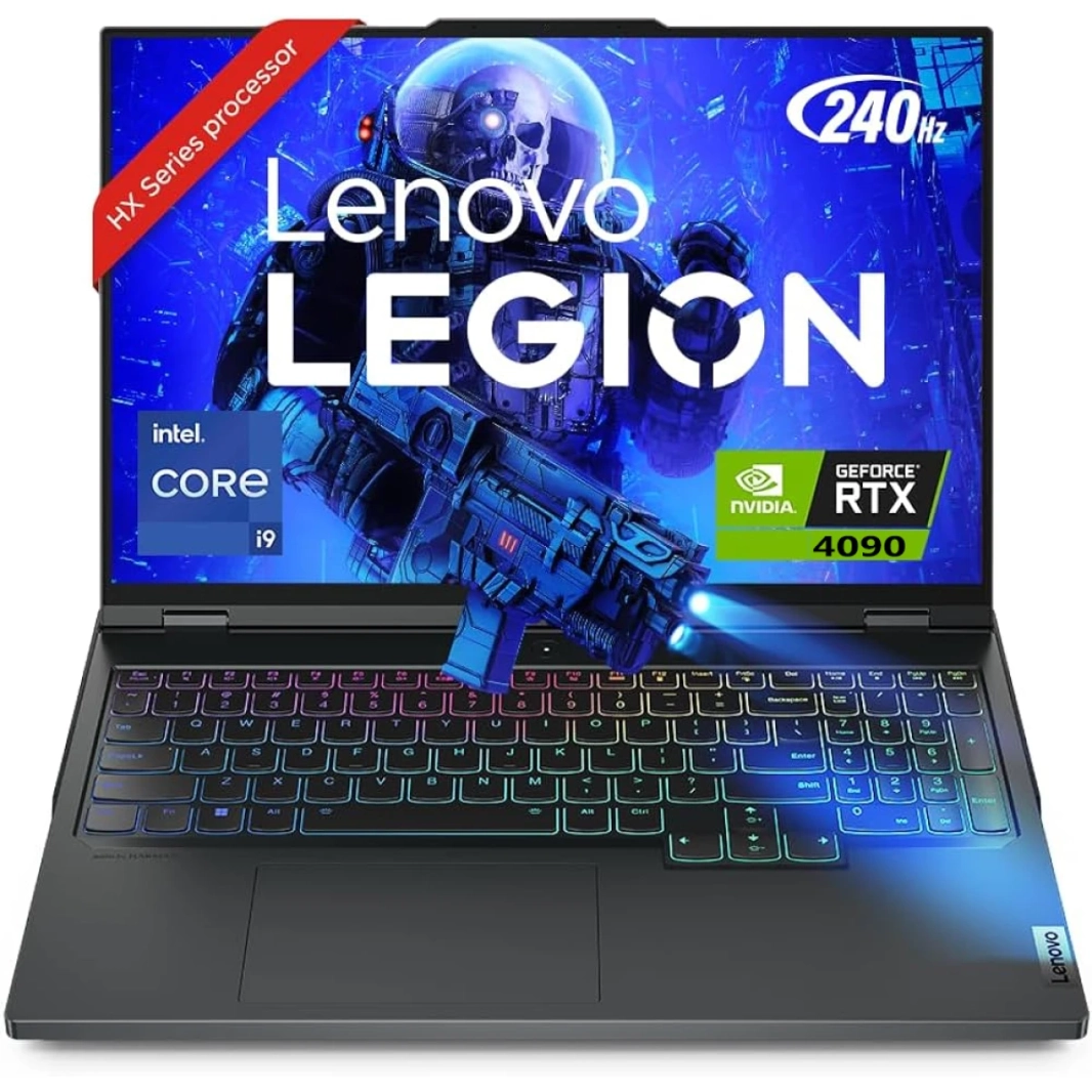 Lenovo Legion Pro 7 Gen 9 (2024) 14Gen Intel Core I9 14900HX 24 -Core مع/ NVIDIA RTX 4090 16GB DDR6 و 16 "2.5K IPS 240Hz Display - Eclipse Black