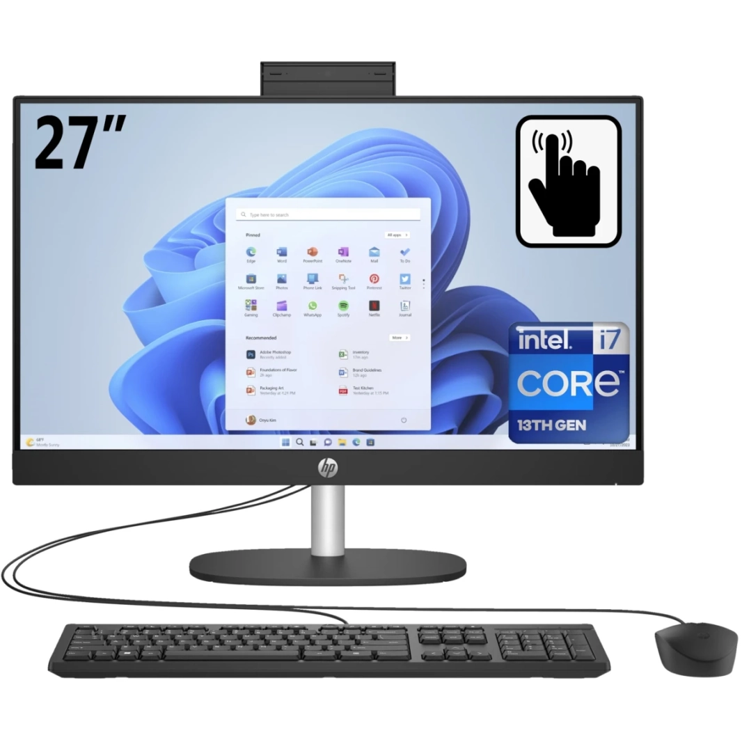 HP All-in-One 27-CR0005NE PC (2023) NEW 13GEN Intel Core i7 10-cores w/ 27 "