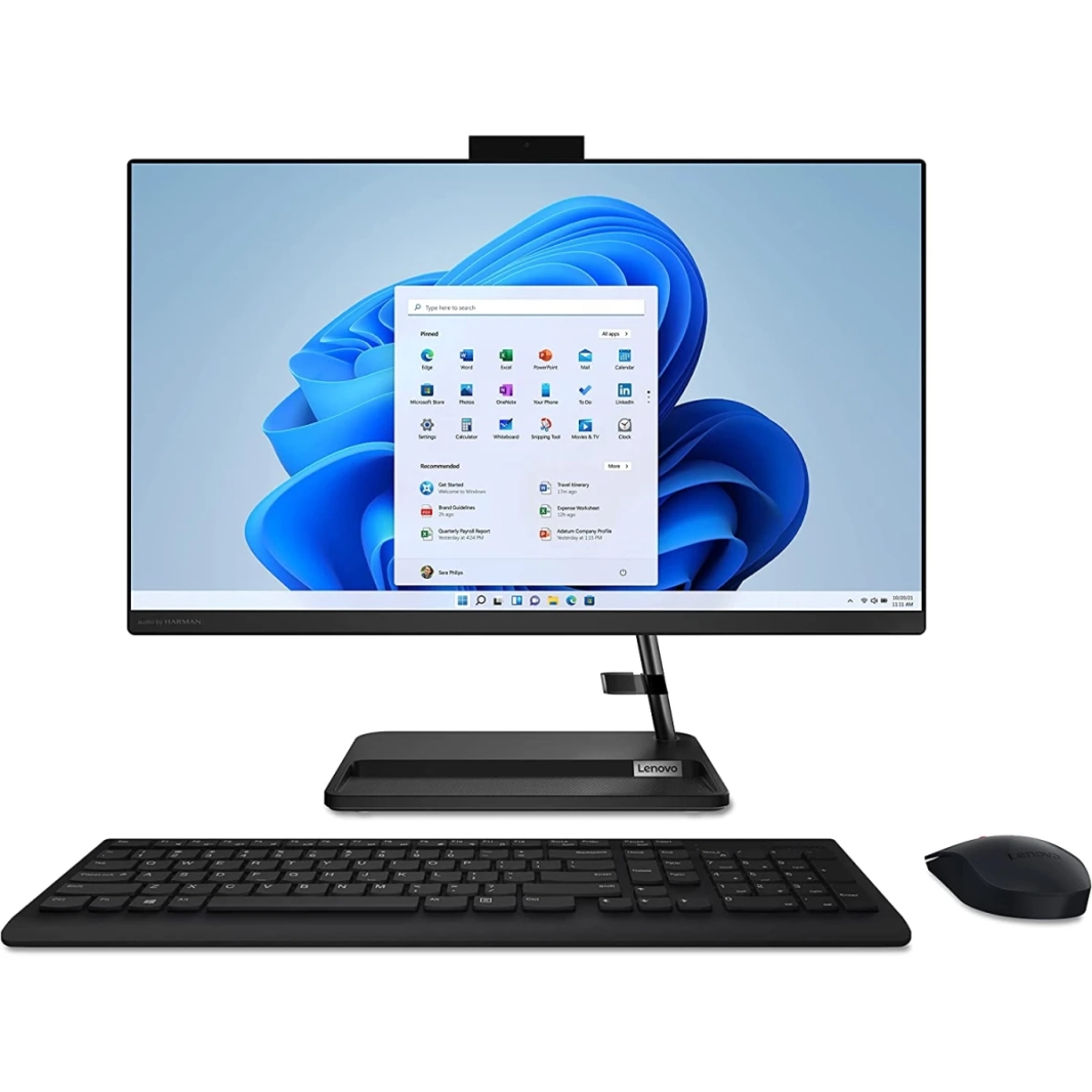 Lenovo IdeaCentre 3 All-in-One 12gen Intel Core I5 ​​12-cores w/ 24 "لا شيء لمسة مع بطاقة رسومات Nvidia-أسود