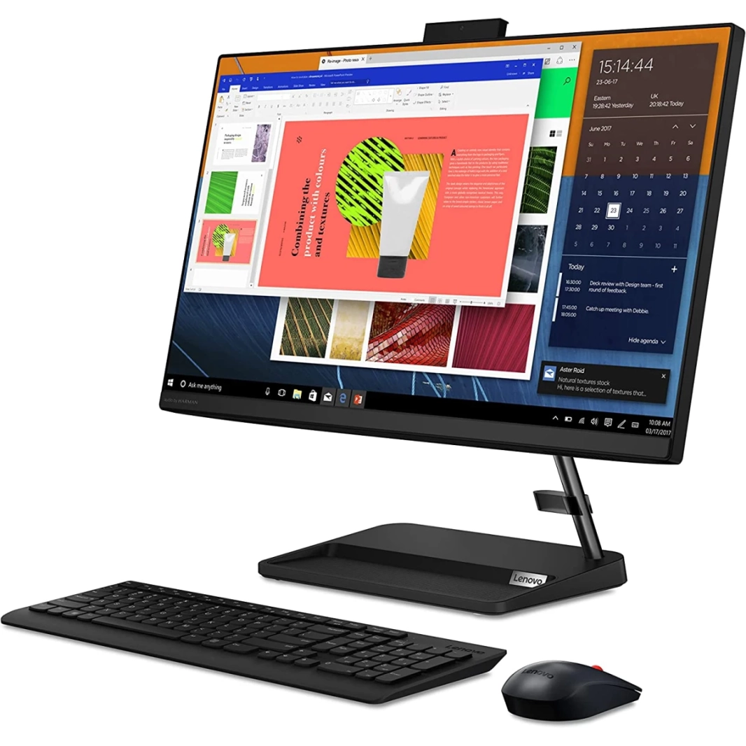 Lenovo IdeaCentre 3 All-in-One 12gen Intel Core I5 ​​12-cores w/ 24 "لا شيء لمسة مع بطاقة رسومات Nvidia-أسود