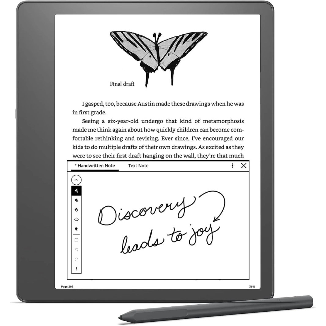 Amazon Kindle Scribe E -Reader New (2022) 32GB تخزين القراءة والكتابة مع 10.2 "عرض وقلم متميز - رمادي