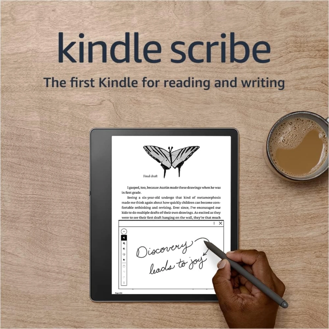 Amazon Kindle Scribe E -Reader New (2022) 32GB تخزين القراءة والكتابة مع 10.2 "عرض وقلم متميز - رمادي