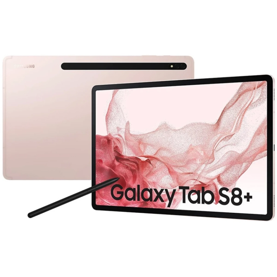 Samsung Galaxy Tab S8 Plus 12.4 "Android WiFi 6e Tablet W/ Long Long Word Camera و Ultra Wide (S Pen) - Pink Gold