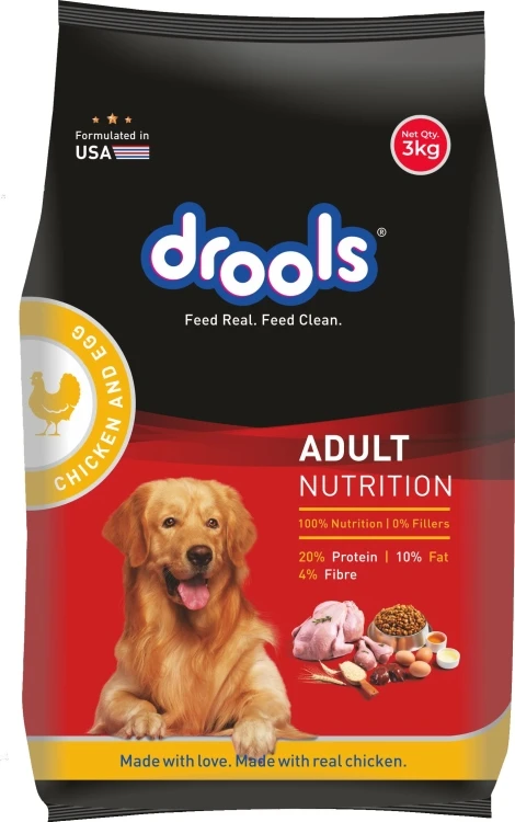 Drools Chicken and Egg Adult Dog Food - 10+1kg