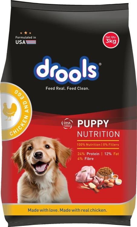 Drools Chicken and Egg Puppy Dog Food - 20+1 kg