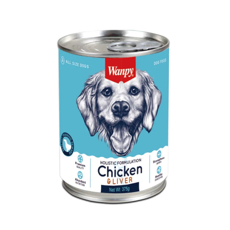 Wanpy Canned Dog Food | Chicken and Liver  - /375g