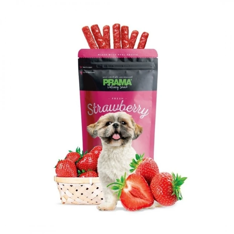 PRAMA Delicacy Strawberry Dog Treats (70 Grams) FREASH MEAT  - /70gm