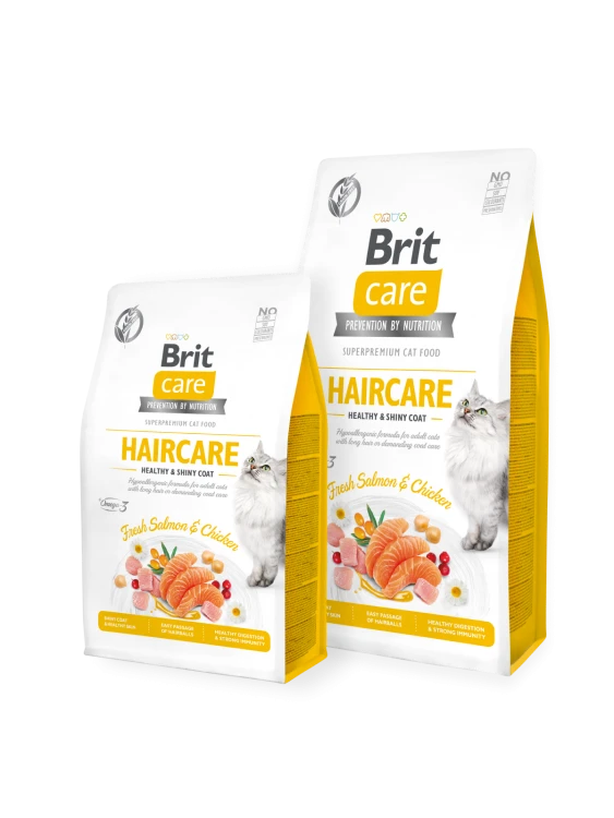 Brit Care Cat Grain-Free HAIRCARE HEALTHY AND SHINY COAT - 2kg