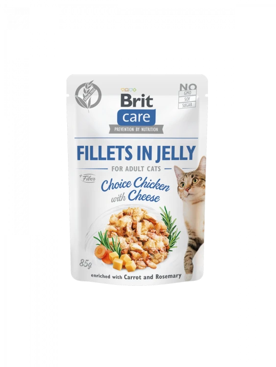 Brit Care Cat Pouch Choice Chicken with Cheese in Jelly  - /85gm