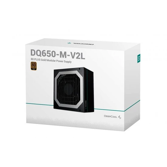 مصدر طاقة DEEPCOOL DQ650-M-V2L 80 PLUS GOLD بقدرة 650 وات مع وحدات كاملة