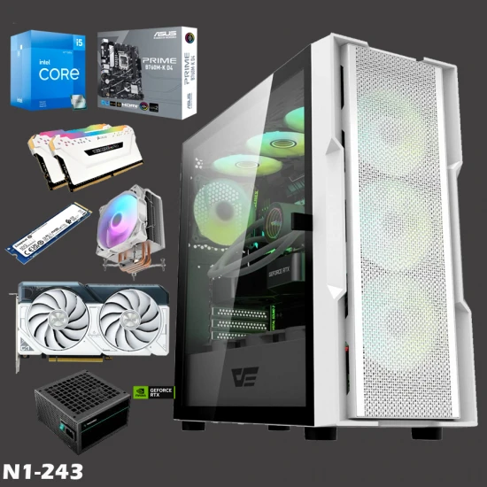 N1 PC GAMING BUILD N244 - RTX 4060TI OC 8G GPU INTEL I5 12400F 12GEN CPU 16G (8*2) 3600MHZ RAM 1TB NV2 SSD