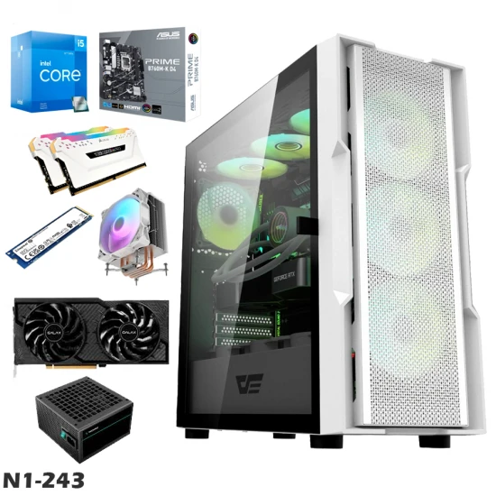 N1 PC GAMING BUILD N244 - RTX 4060TI OC 8G GPU INTEL I5 12400F 12GEN CPU 16G (8*2) 3600MHZ RAM 1TB NV2 SSD