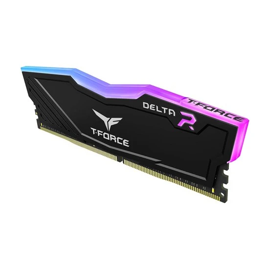 ذاكرة عشوائية للكمبيوتر الشخصي T-FORCE DELTA RGB DDR4 سعة 16 جيجابايت وتردد 3200 ميجا هرتز CL16 من TEAMGROUP - باللون الأسود