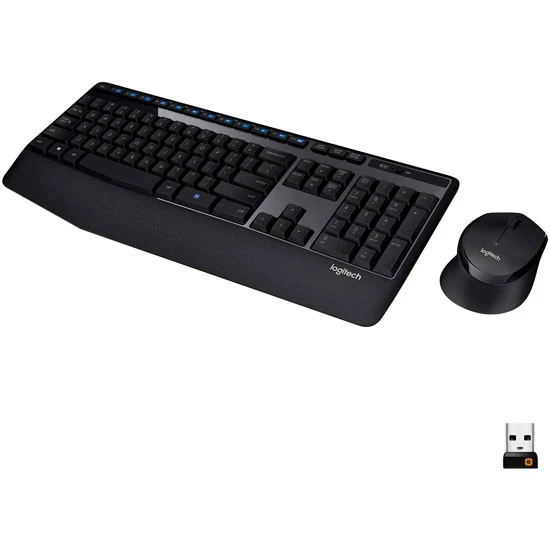 مجموعة LOGITECH MK345 COMFORT اللاسلكية كاملة الحجم مع عمر بطارية طويل للغاية