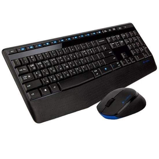 مجموعة LOGITECH MK345 COMFORT اللاسلكية كاملة الحجم مع عمر بطارية طويل للغاية