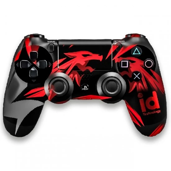 وحدة تحكم لاسلكية ID PLAYSTATION 4 DUALSHOCK DRAGON DESIGN REFRESHED متوافقة مع PS4 والكمبيوتر الشخصي