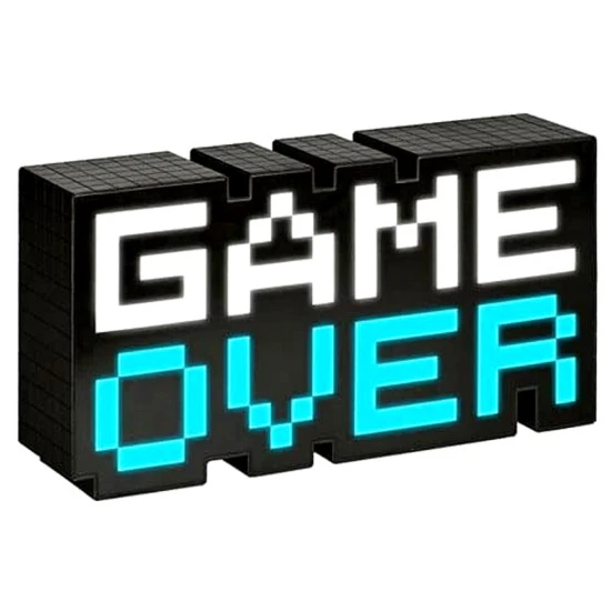 مصباح ديكور قابل للتجميع من GAME OVER LIGHT BL003 مزود بإضاءة بكسل 8 بت وصوت تفاعلي ودرجات ألوان