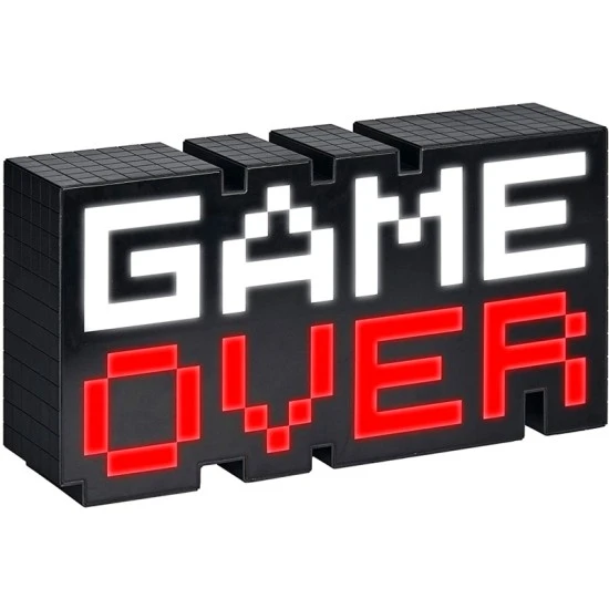 مصباح ديكور قابل للتجميع من GAME OVER LIGHT BL003 مزود بإضاءة بكسل 8 بت وصوت تفاعلي ودرجات ألوان