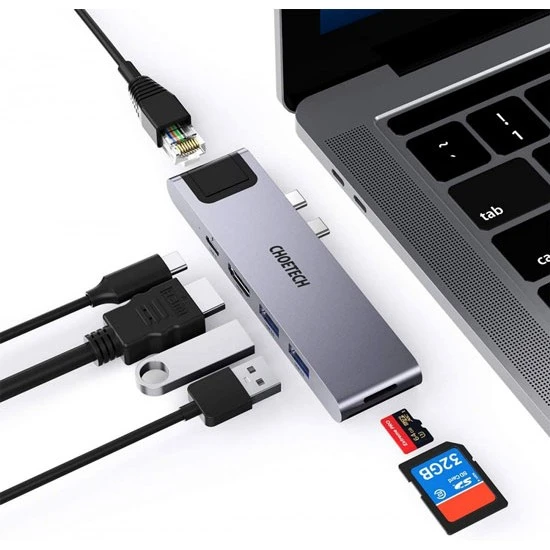 محول متعدد المنافذ USB-C 7 في 1 من CHOETECH HUB-M24