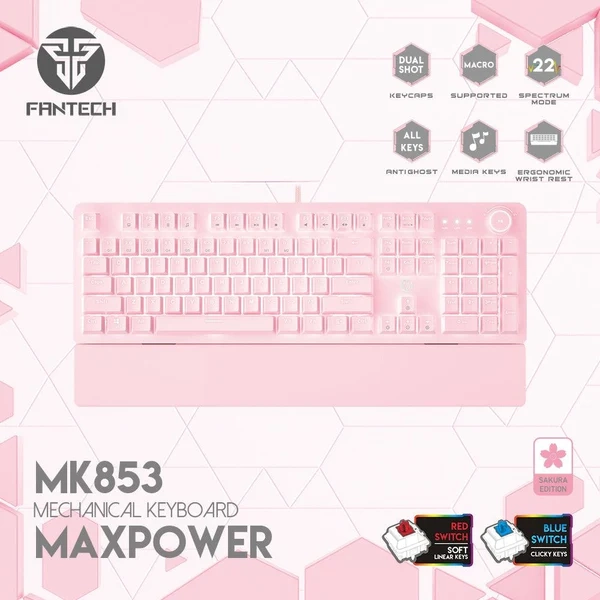 لوحة مفاتيح ميكانيكية FANTECH MAXPOWER MK853 SAKURA