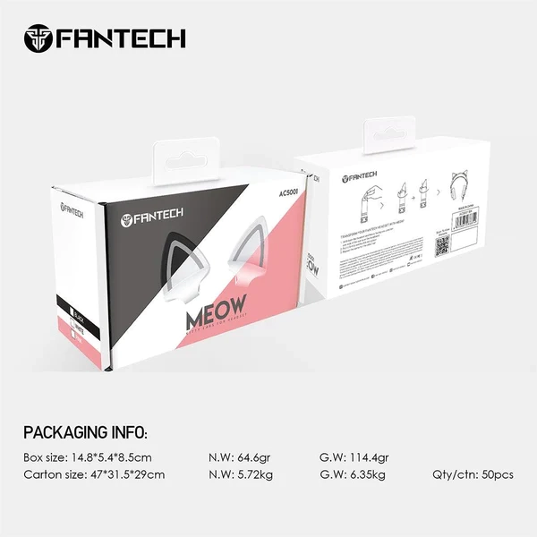 سماعات أذن FANTECH AC5001 MEOW KITTY لسماعات الرأس