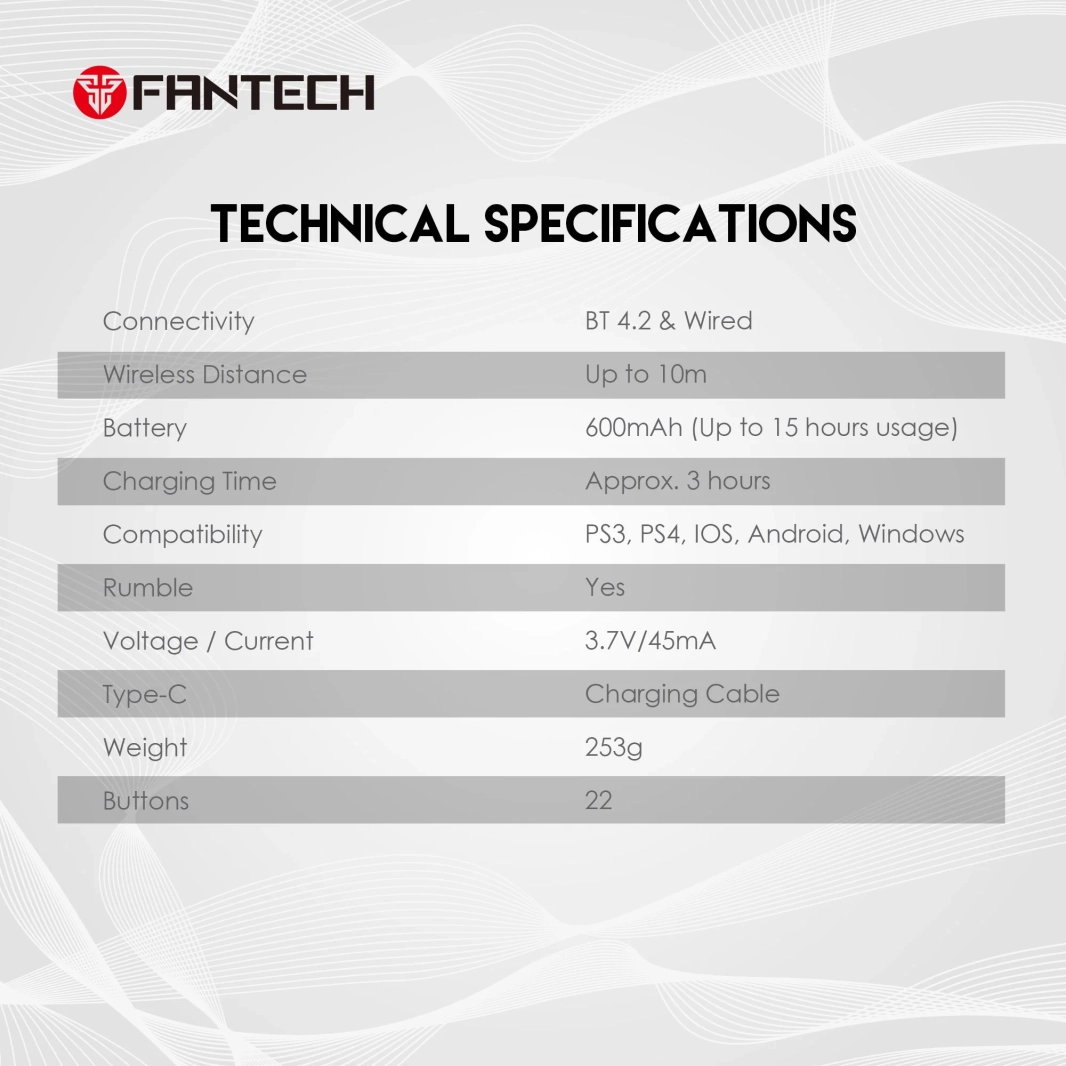 لوحة ألعاب Fantech NOVA WGP14 متعددة المنصات بتأثير هول