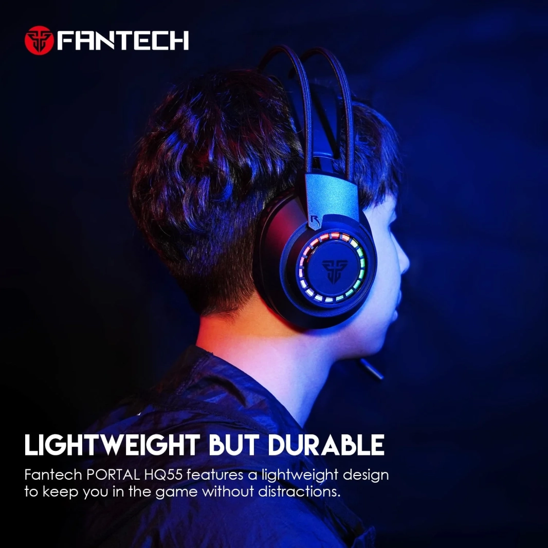 سماعة رأس Fantech PORTAL HQ55 3.5 مم للألعاب RGB