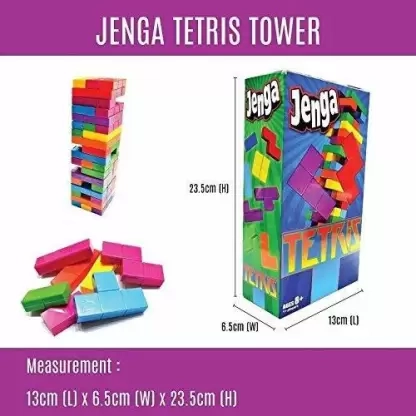 مجموعة ألعاب التكديس الملونة من DEVISHA Jenga Tower Up لحفلات الأطفال والألعاب الممتعة