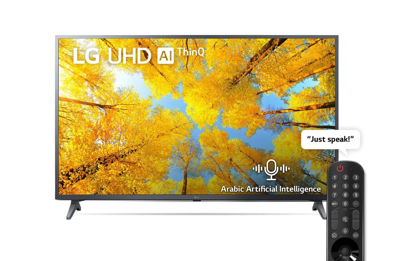 تلفزيون LG UHD 4K مقاس 50 بوصة سلسلة UQ7500، 4K Active HDR WebOS Smart ThinQ AI