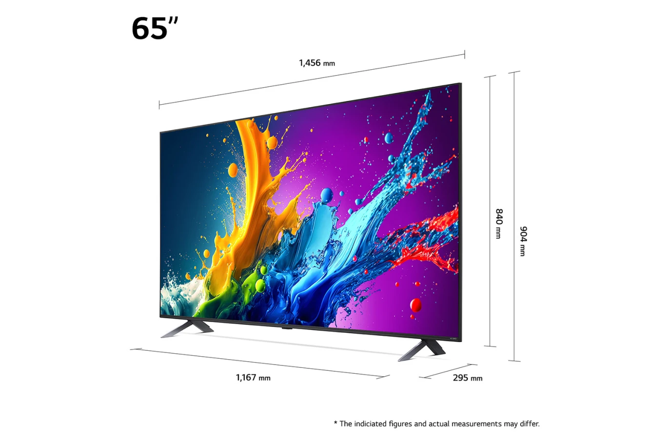 تلفزيون LG QNED QNED80T 4K الذكي مقاس 65 بوصة مع جهاز تحكم عن بعد AI Magic HDR10 webOS24 – 65QNED80T6B (2024)