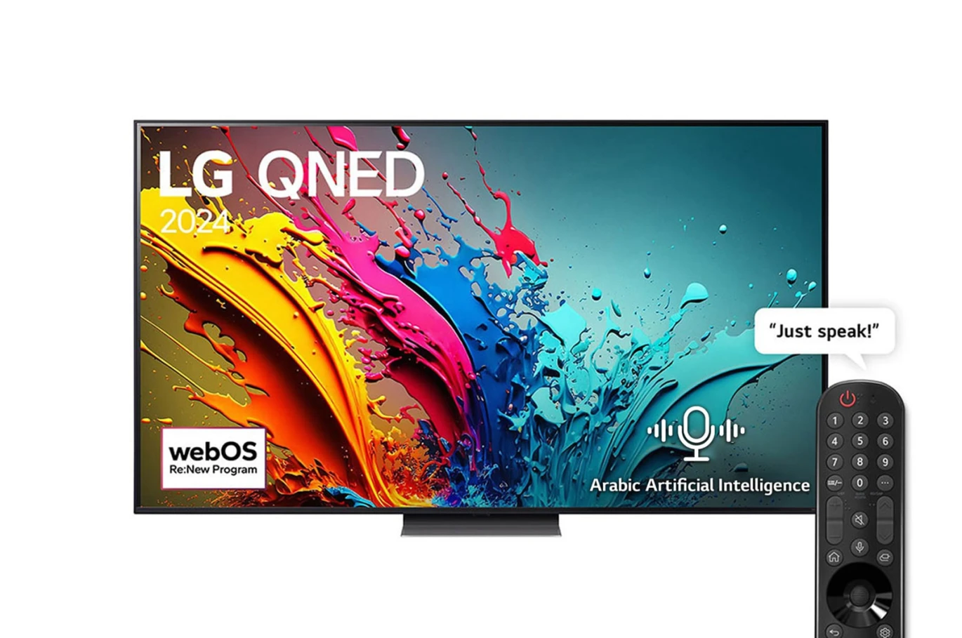 تلفزيون LG QNED QNED86T 4K الذكي مقاس 65 بوصة مع جهاز تحكم عن بعد AI Magic HDR10 webOS24 – 65QNED86T6A (2024)