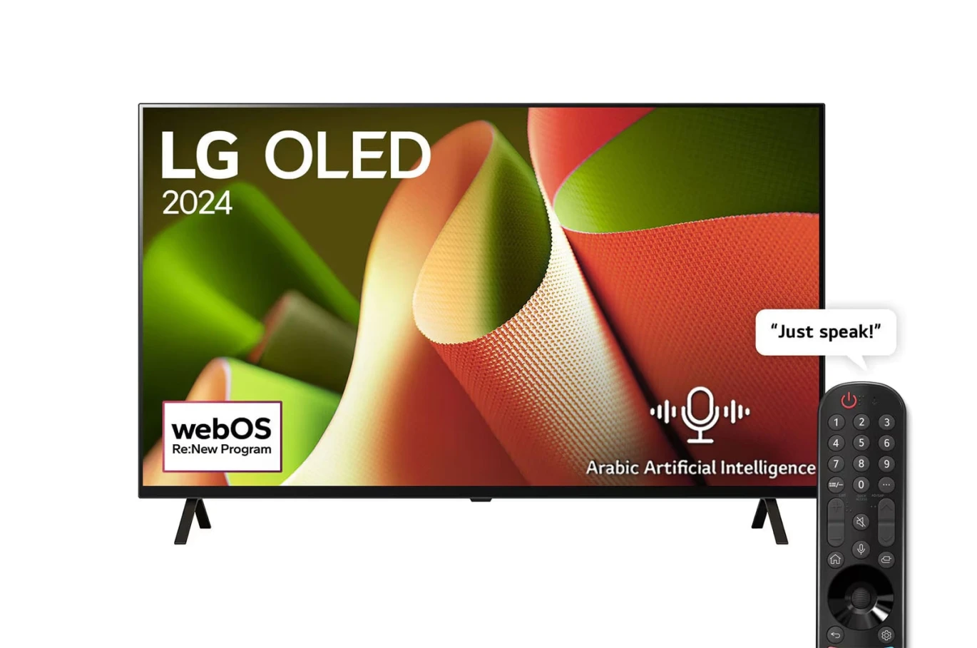 تلفزيون ذكي LG OLED B4 4K مقاس 55 بوصة مع جهاز تحكم عن بعد AI Magic Dolby Vision webOS24 – OLED55B46LA (2024)