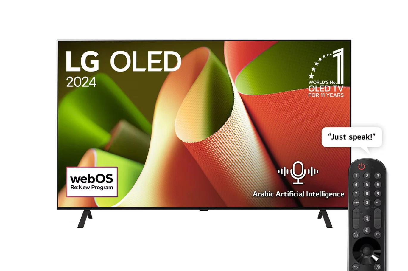 تلفزيون ذكي LG OLED B4 4K مقاس 77 بوصة مع جهاز تحكم عن بعد AI Magic من Dolby Vision webOS24 2024