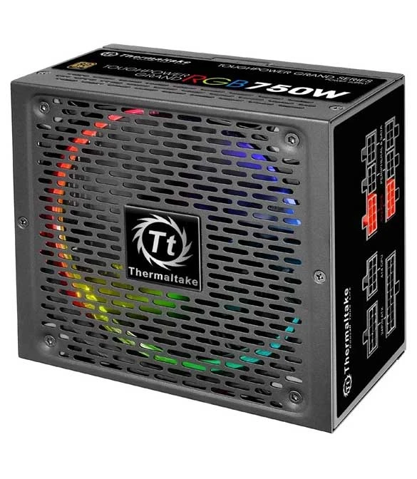 مزود الطاقة الذكي 750 واط 80+ GOLD من THERMALTAKE TOUGHPOWER GRAND RGB من فئة 750 واط، مزود طاقة ذكي بالكامل بدون كهرباء