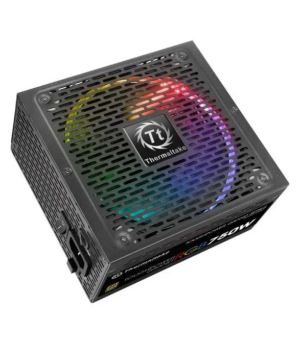 مزود الطاقة الذكي 750 واط 80+ GOLD من THERMALTAKE TOUGHPOWER GRAND RGB من فئة 750 واط، مزود طاقة ذكي بالكامل بدون كهرباء